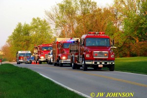 Cuba, Beautfort, and Gerald Pumpers Staging On Scene