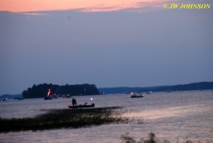 Boats Gather on Lake Before Fireworks Show