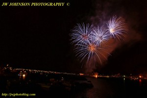 Bright Blue Bursts Over Bay