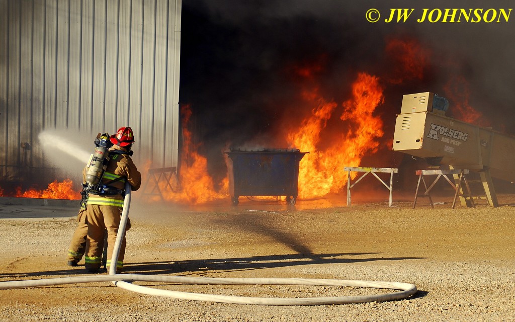 14A   Heavy Fire Fed By Diesel Fuel