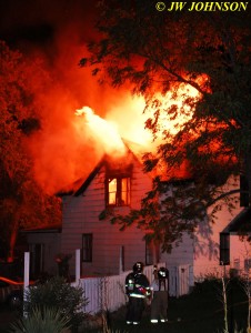 07 Heavy Fire Breaks Thru Roof & Wall