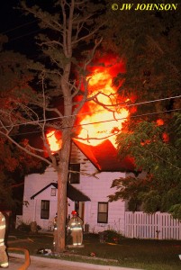 17 Heavy Fire From Roof in Front